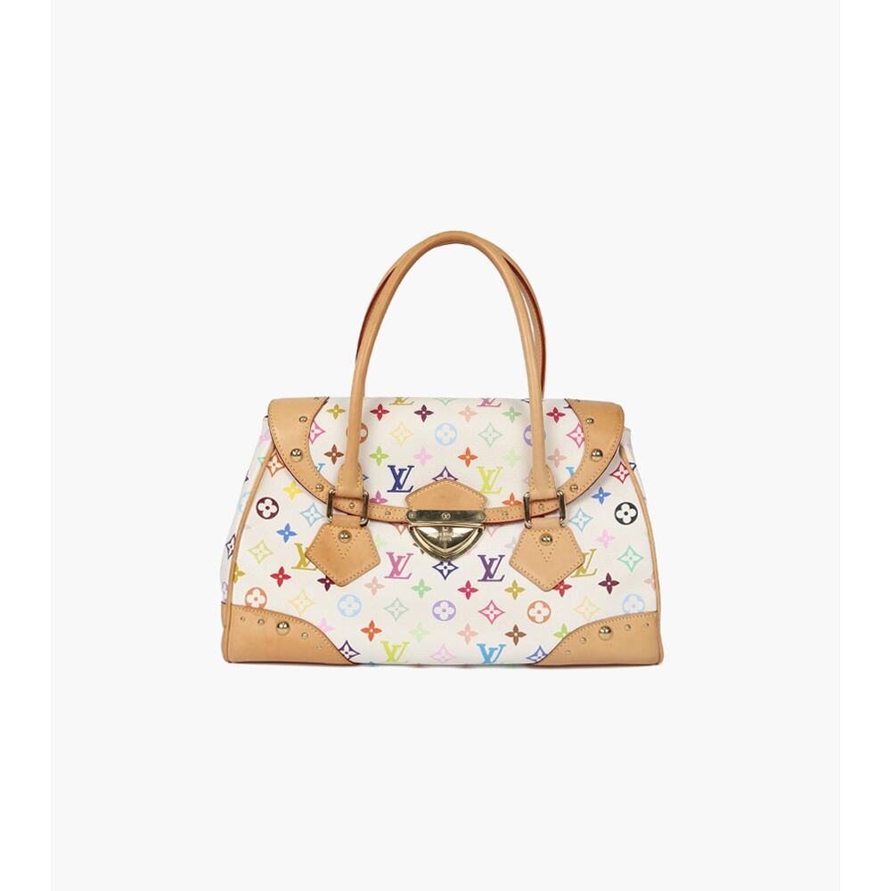 LOUIS VUITTON Multicolor White Tote Bag A-A35177